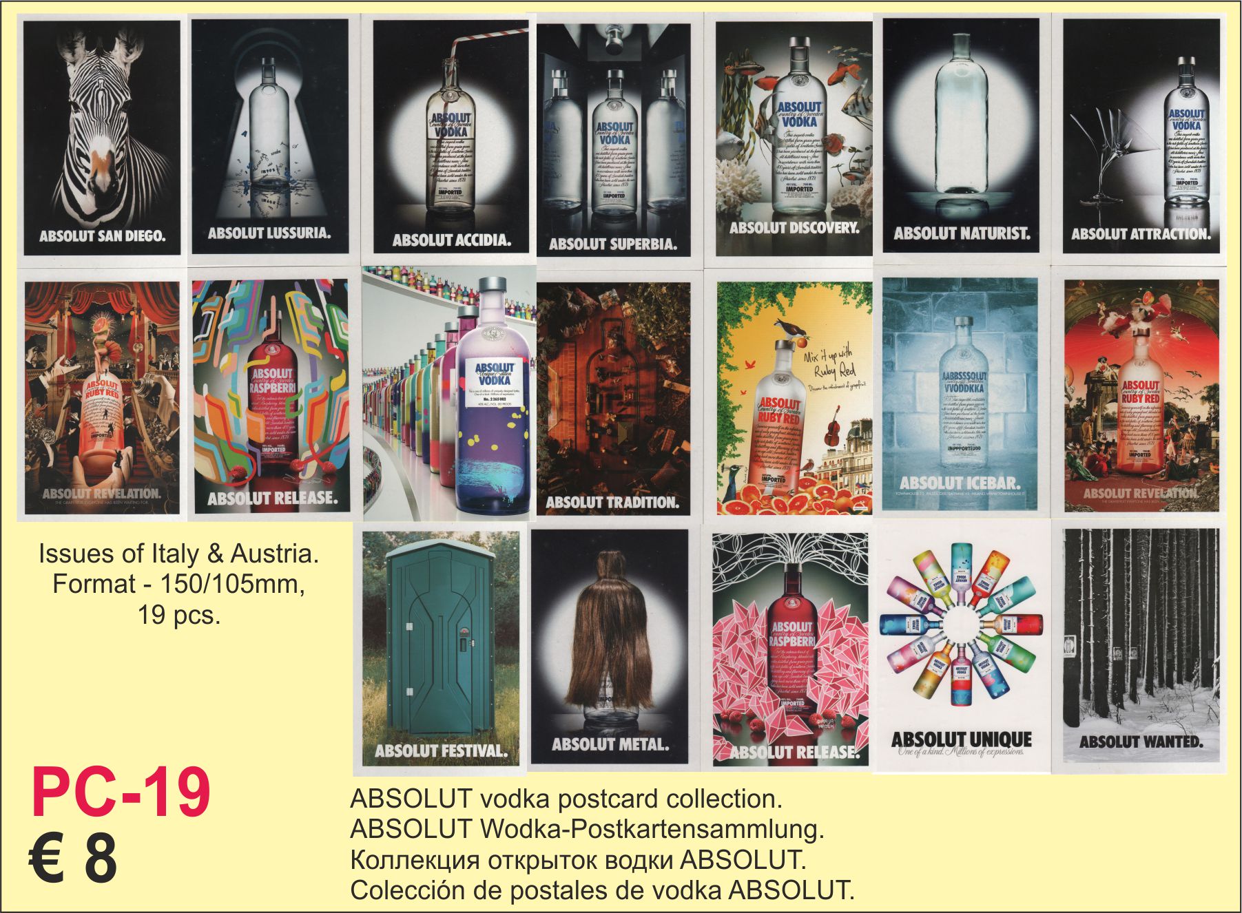 Postcards Vodka Absolut